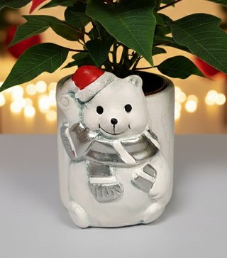 Portavasos Natale Orso Polare Ceramica