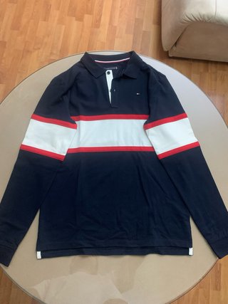 Polo Tommy Hilfiger manga larga azul marino origin