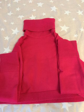 Jersey Zara cuello alto rosa talla única