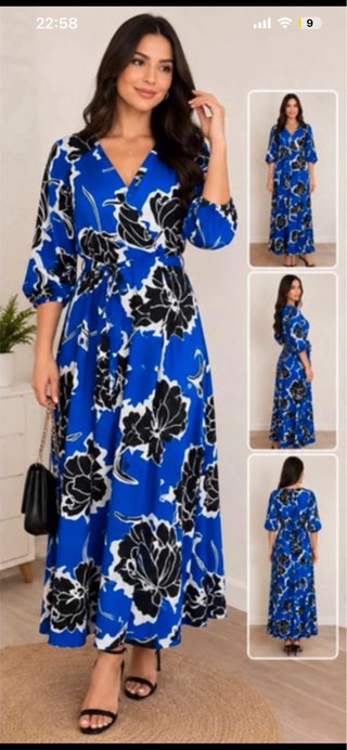 Vestido largo estampado Sfera