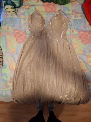 Vestido de fiesta dorado Doukit Madrid