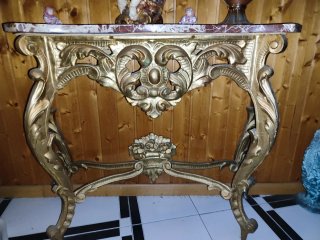 Consola antigua recibidor estilo Luis XV / Rococó