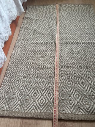Lote 2 tappeti in cotone beige e marrone