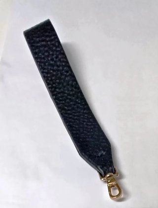 Correa Asa de Mano Piel Negra para Bolso (17cm)