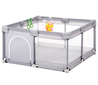 Parque de Juegos para Bebé Gris
