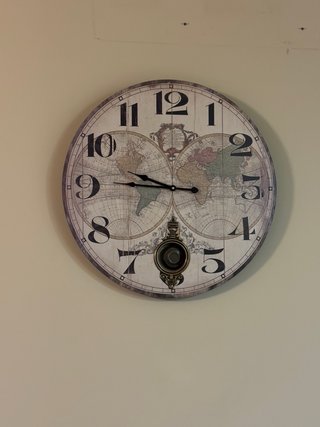 Reloj de Pared Mapamundi con Péndulo