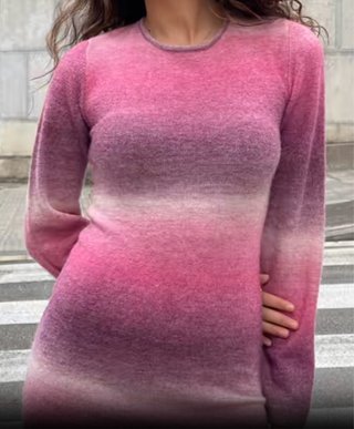 Vestido Brownie degradado rosa y morado