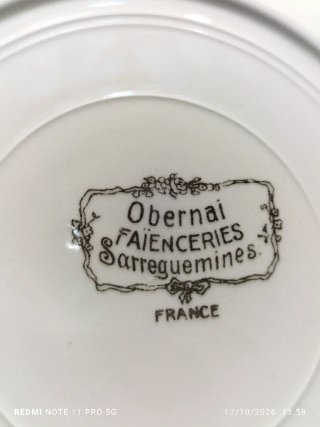 12 Platos Postre Porcelana Francesa Vintage