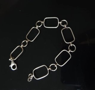 Pulsera Vintage de Plata de Ley 925 eslabones geom