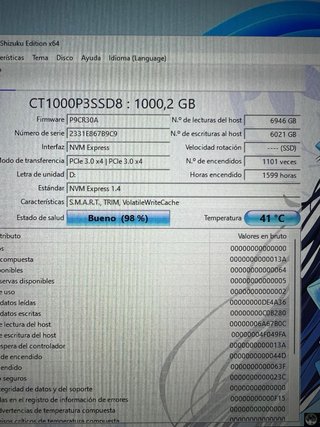 Disco 1TB SSD NVMe Crucial P3 M.2 2280