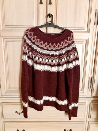 Jersey Vintage de punto en Burdeos