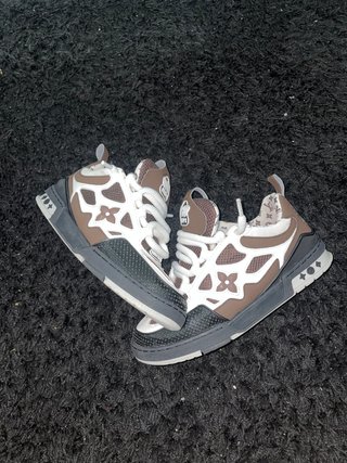 Zapatillas Deportivas Marrón y Blanco