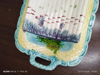 Bandeja antigua de porcelana