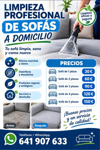 Limpiezase sofas