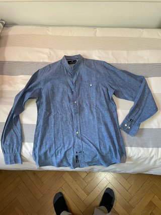 Camisa Forecast Azul Manga Larga