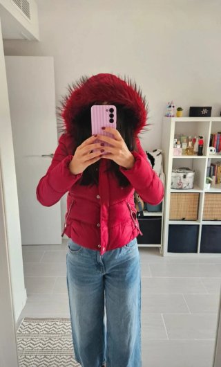 Chaqueta acolchada Bershka roja