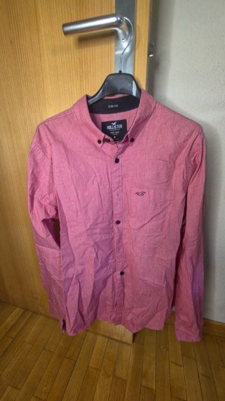 Camisa Hollister Hombre M Burdeos