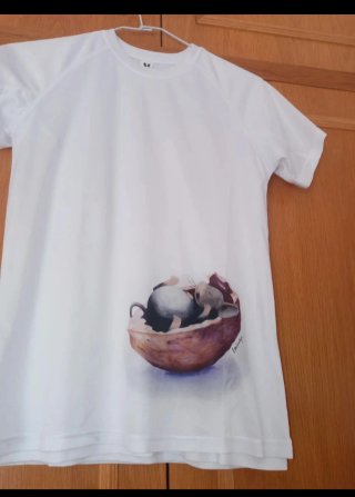 Camiseta Ratón Durmiendo Talla S