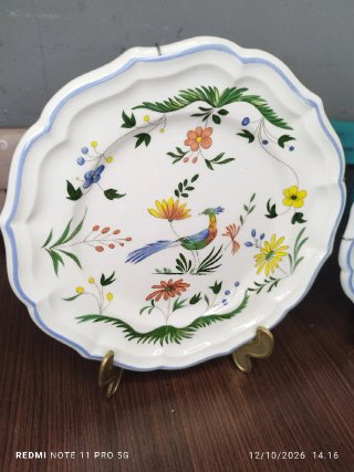 2 Platos Porcelana Francesa Salins Les Bains