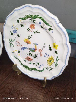 2 Platos Porcelana Francesa Salins Les Bains
