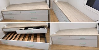Cama nido Kibuc con cajones y cama supletoria