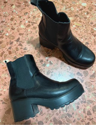 Botines negros de plataforma