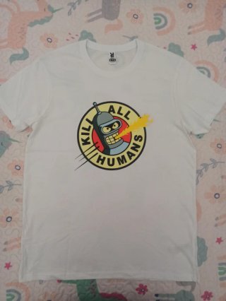 Camiseta Bender Futurama Kill All Humans Talla L