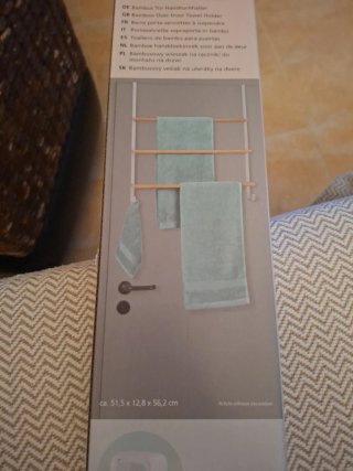 Toallero de Bambú para Puerta