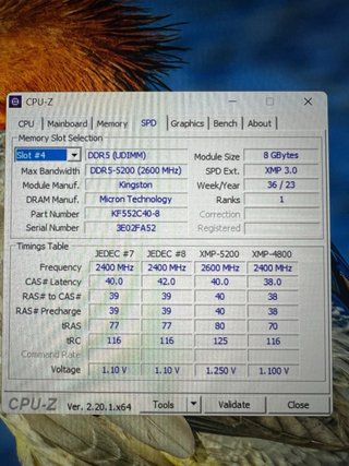 8GB RAM DDR5 Kingston FURY