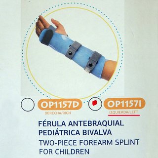 Férula antebrazo IZQUIERDO niño