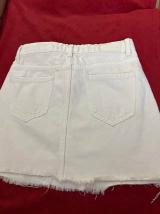Falda vaquera blanca Mango