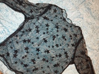 Blusa Malla Estrellas Negra
