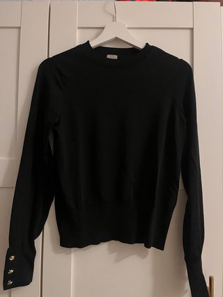 Jersey H&M Negro Cuello medio talla s
