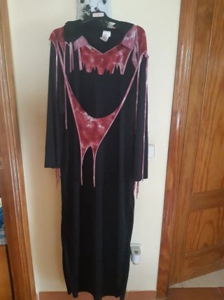 Disfraz Halloween Negro y Rojo Talla única,38,40