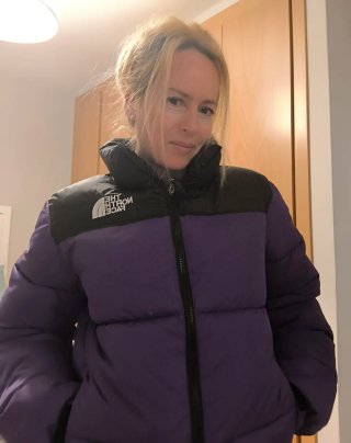 Abrigo The North Face Morado y Negro
