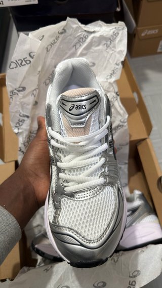 ASICS Silver/White Sneakers
