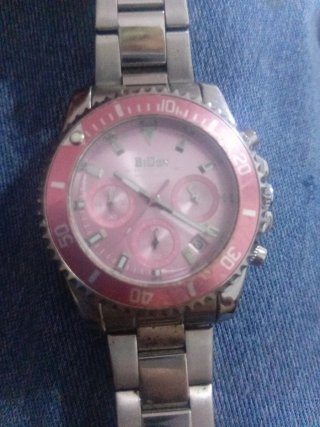 Reloj Biden Rosa y Plateado