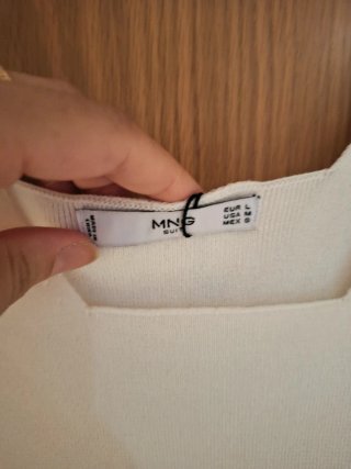 Vestido Mango blanco nuevo con etiqueta