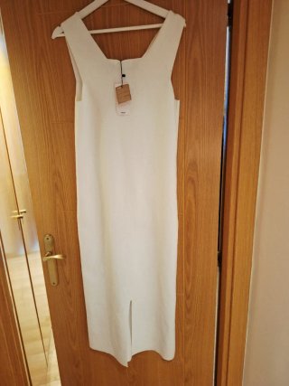 Vestido Mango blanco nuevo con etiqueta