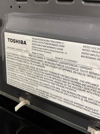 Microondas Toshiba Negro