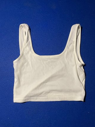 Top tirantes acanalado blanco