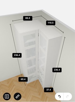 Armadio Angolo Pax Ikea Bianco