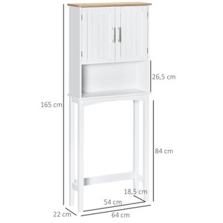 Colonna sopra wc, mobile alto per bagno con lavatrice
