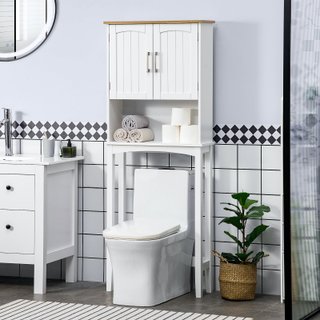 Colonna sopra wc, mobile alto per bagno con lavatrice