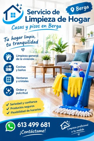 Servicio de limpieza de casas y pisos en Berga.