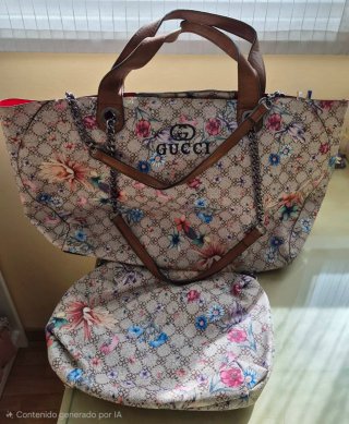 Bolso Gucci floral beige multicolor