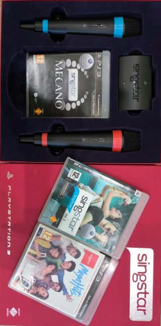 Pack Singstar PS3: 2 Micrófonos + 2 Juegos