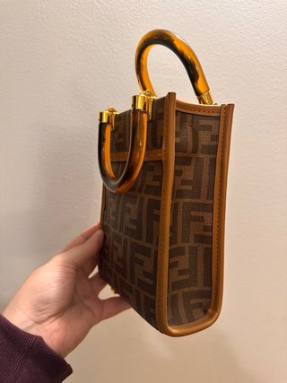 Borsa Fendi Roma Marrone e Oro