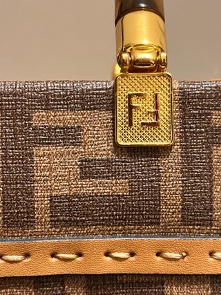 Borsa Fendi Roma Marrone e Oro
