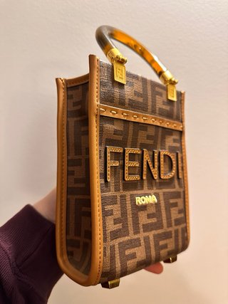 Borsa Fendi Roma Marrone e Oro